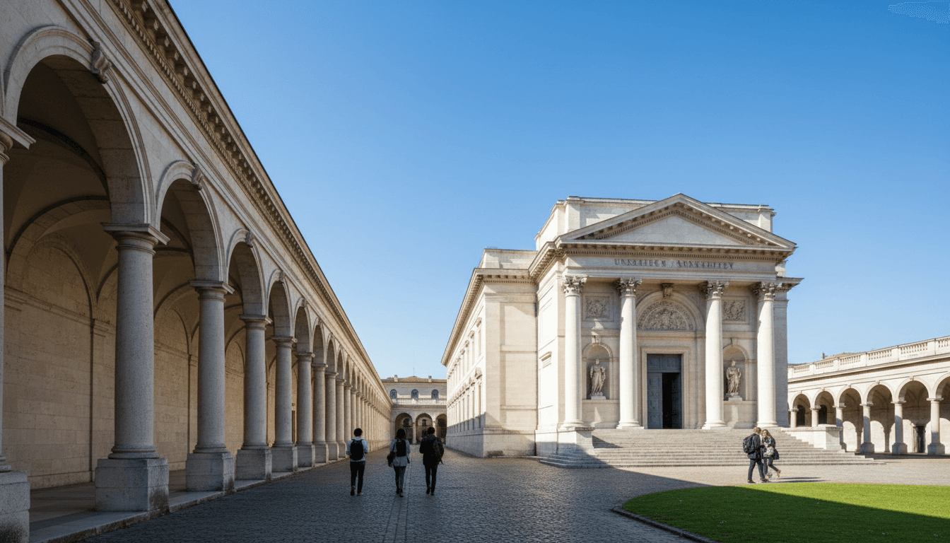 Minervia campus colonnade